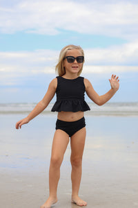 Flutter Tankini Set (midnight ribbed)
