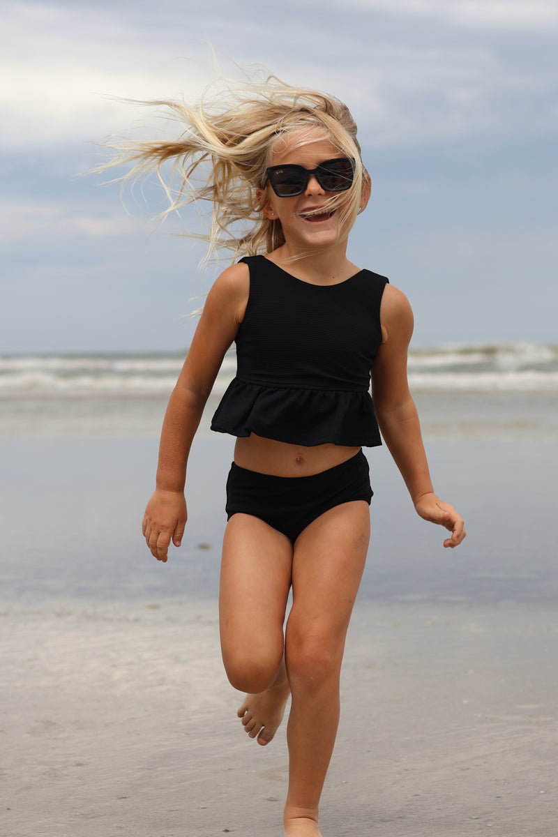 Flutter Tankini Set (midnight ribbed)