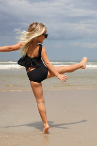 Flutter Tankini Set (midnight ribbed)