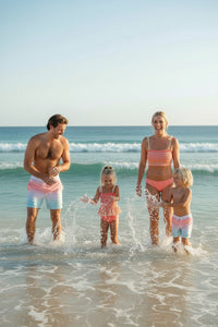 INDIE BLUE SWIM Men's Surf Shorts (sundown ombre)