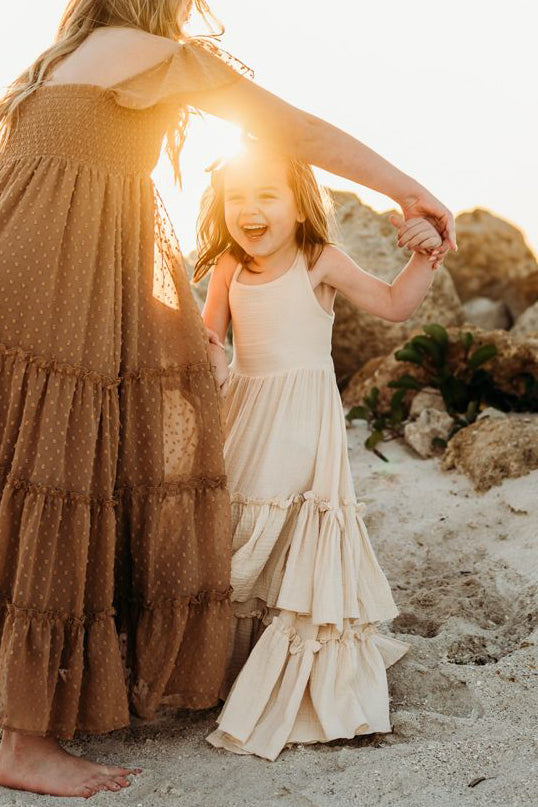 Wendy Dress (sand muslin) – INDIE BLUE