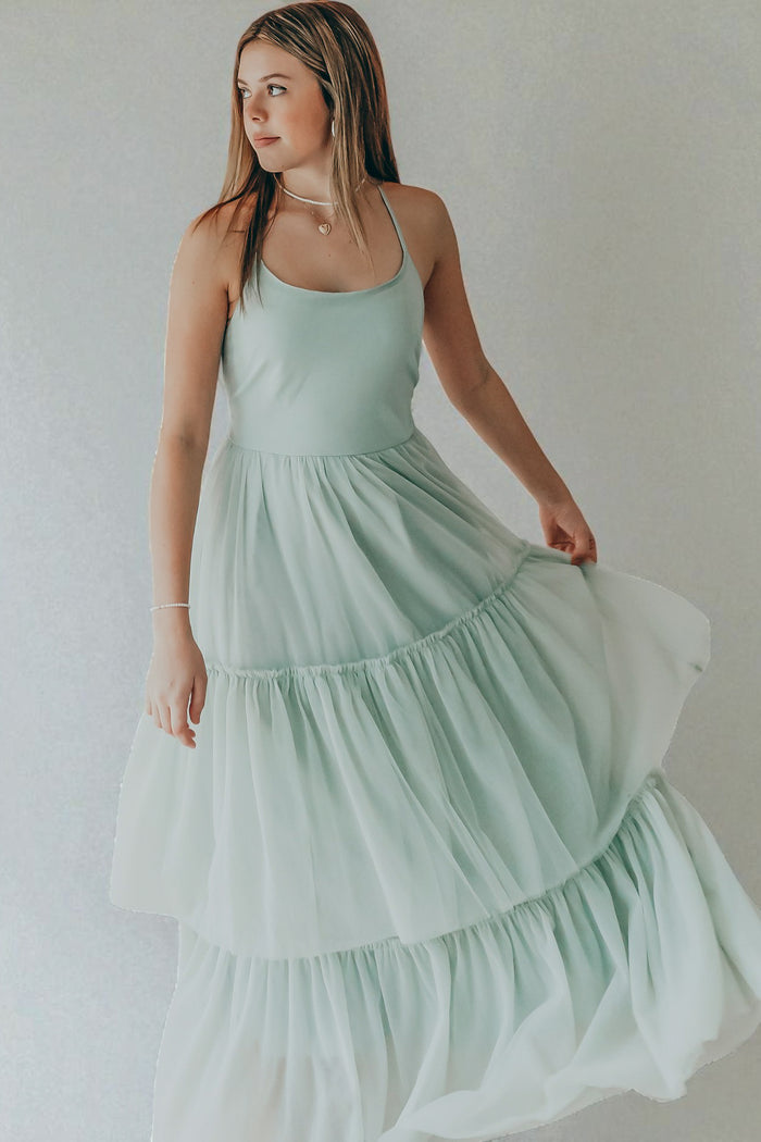 INDIE BLUE Women Women's Wendy Dress (mint tulle)