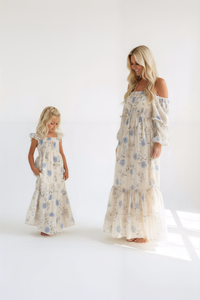 INDIE BLUE Women Women's Pippa Maxi (floral blue chiffon)