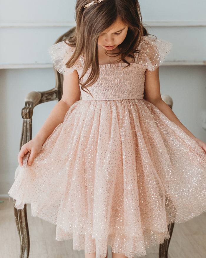 Juliet Tulle Dress (sequin pink)