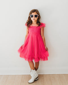 Juliet Tulle Dress (vivid pink)