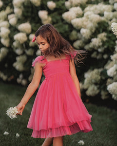 Juliet Tulle Dress (vivid pink)