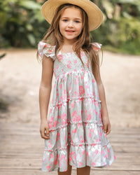 INDIE BLUE Dresses Pia Dress (floral blue) FINAL SALE