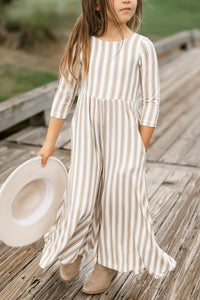 Rita Romper (ash stripe)