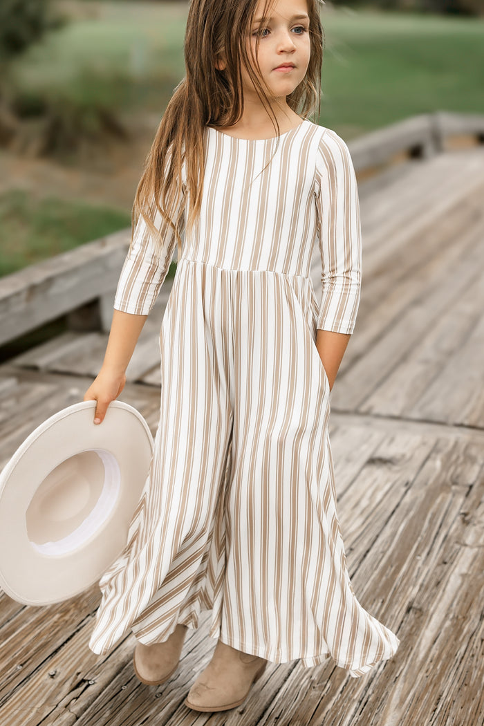 Rita Romper (ash stripe)