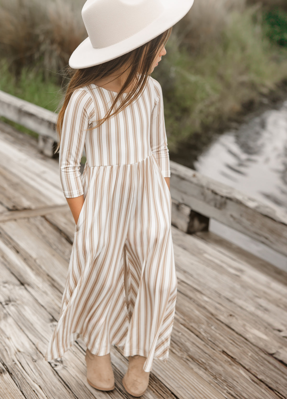 Rita Romper (ash stripe)