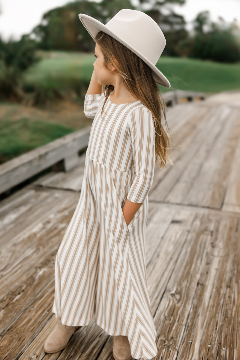 Rita Romper (ash stripe)