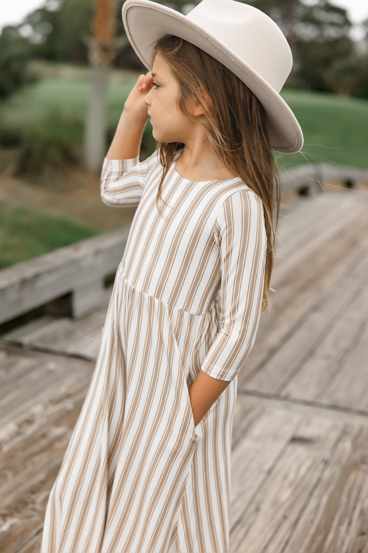 Rita Romper (ash stripe)