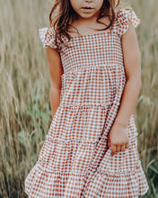 Load image into Gallery viewer, Pia Twirl Dress (brown gingham)