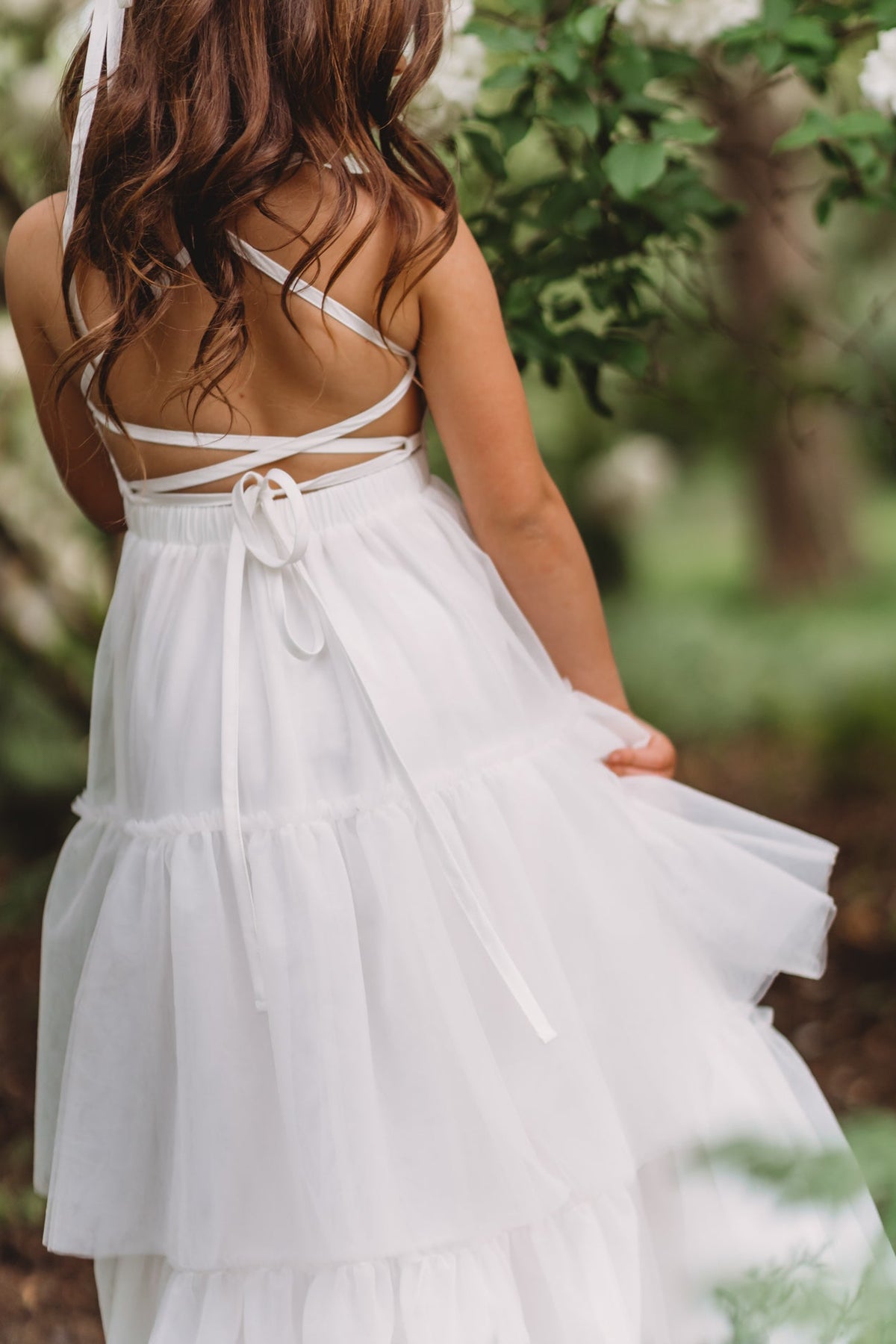 Wendy Embroidered Dress (white tulle) – INDIE BLUE