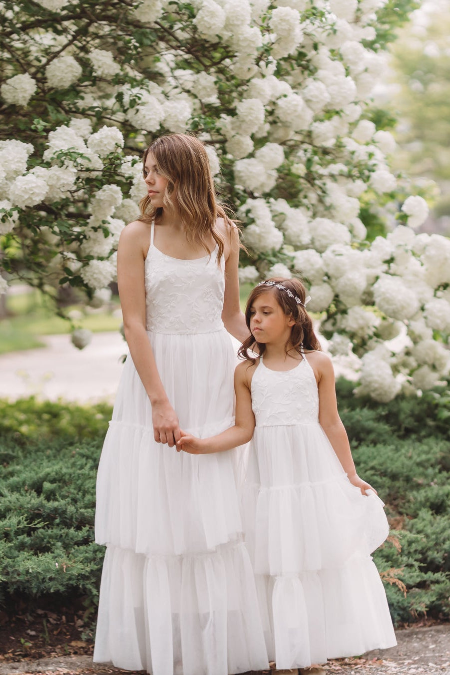 Wendy Embroidered Dress (white tulle)