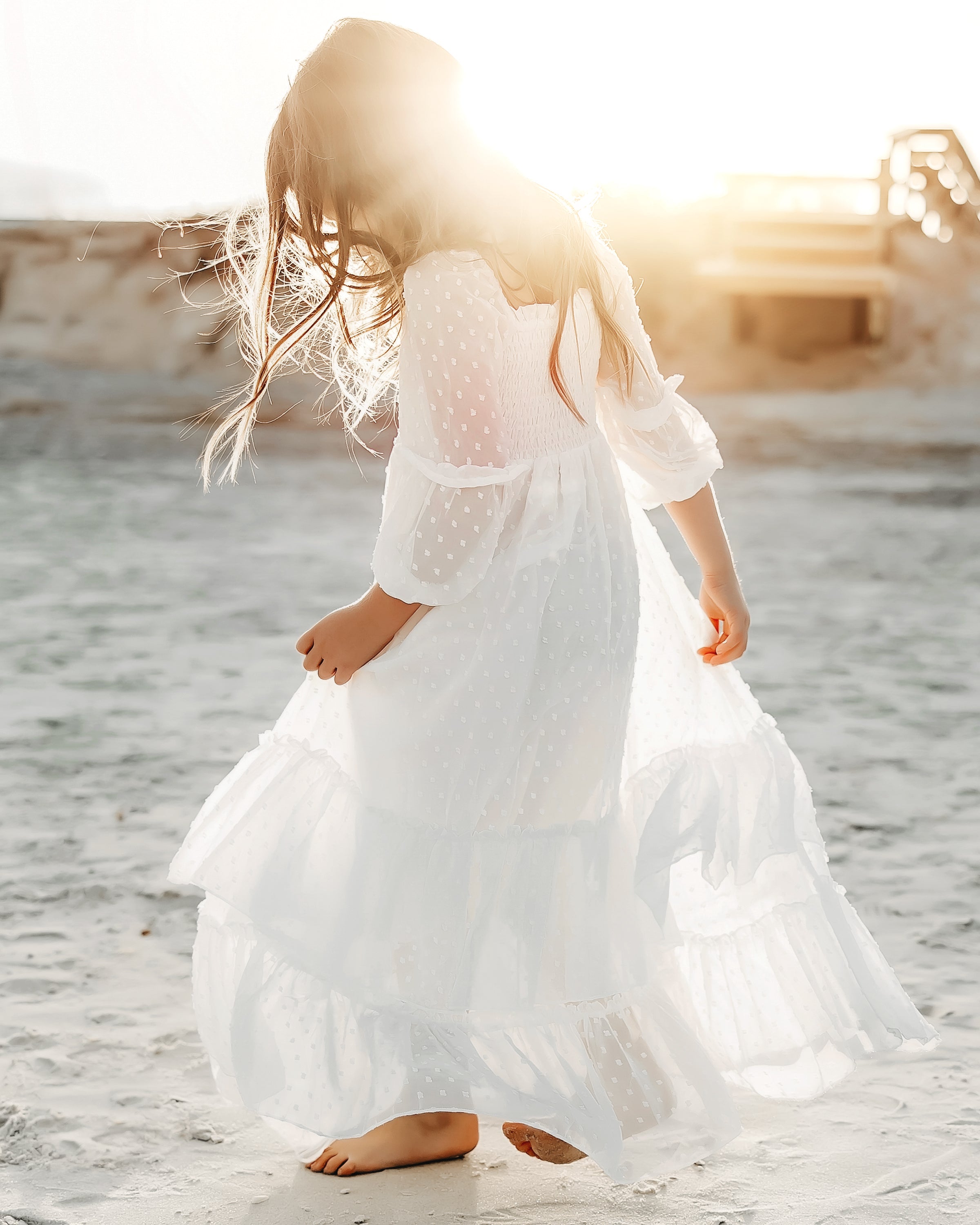 swiss dot wedding dress