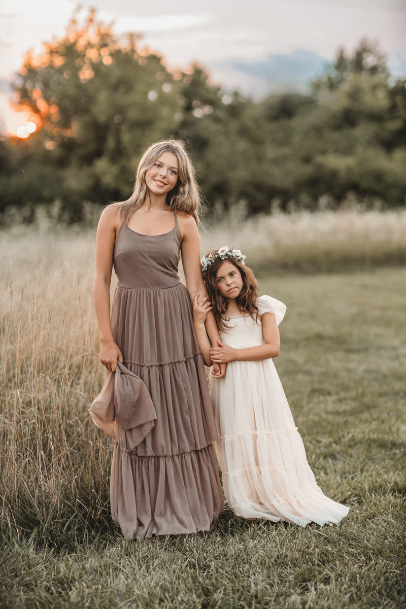Women's Wendy Dress (mocha tulle)