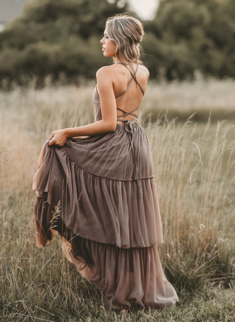 Women's Wendy Tulle Dress (mocha)