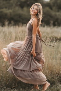 Women's Wendy Dress (mocha tulle)