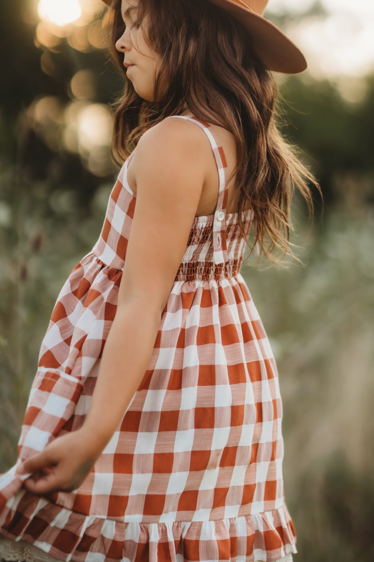 Tilly Pocket Dress (checkered spice)