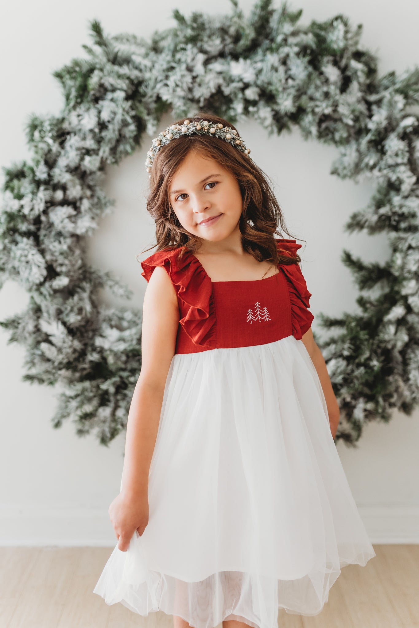 Clara Christmas Dress red INDIE BLUE