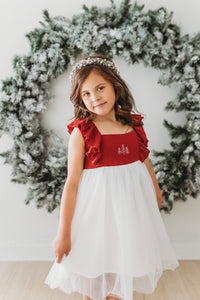 Clara Christmas Dress (red) FINAL SALE