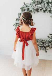 Clara Christmas Dress (red) FINAL SALE