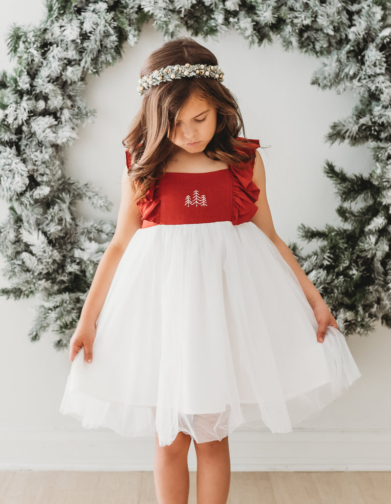 Clara Christmas Dress (red) FINAL SALE