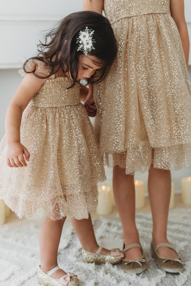 Juliet Tulle Dress (sequin gold)