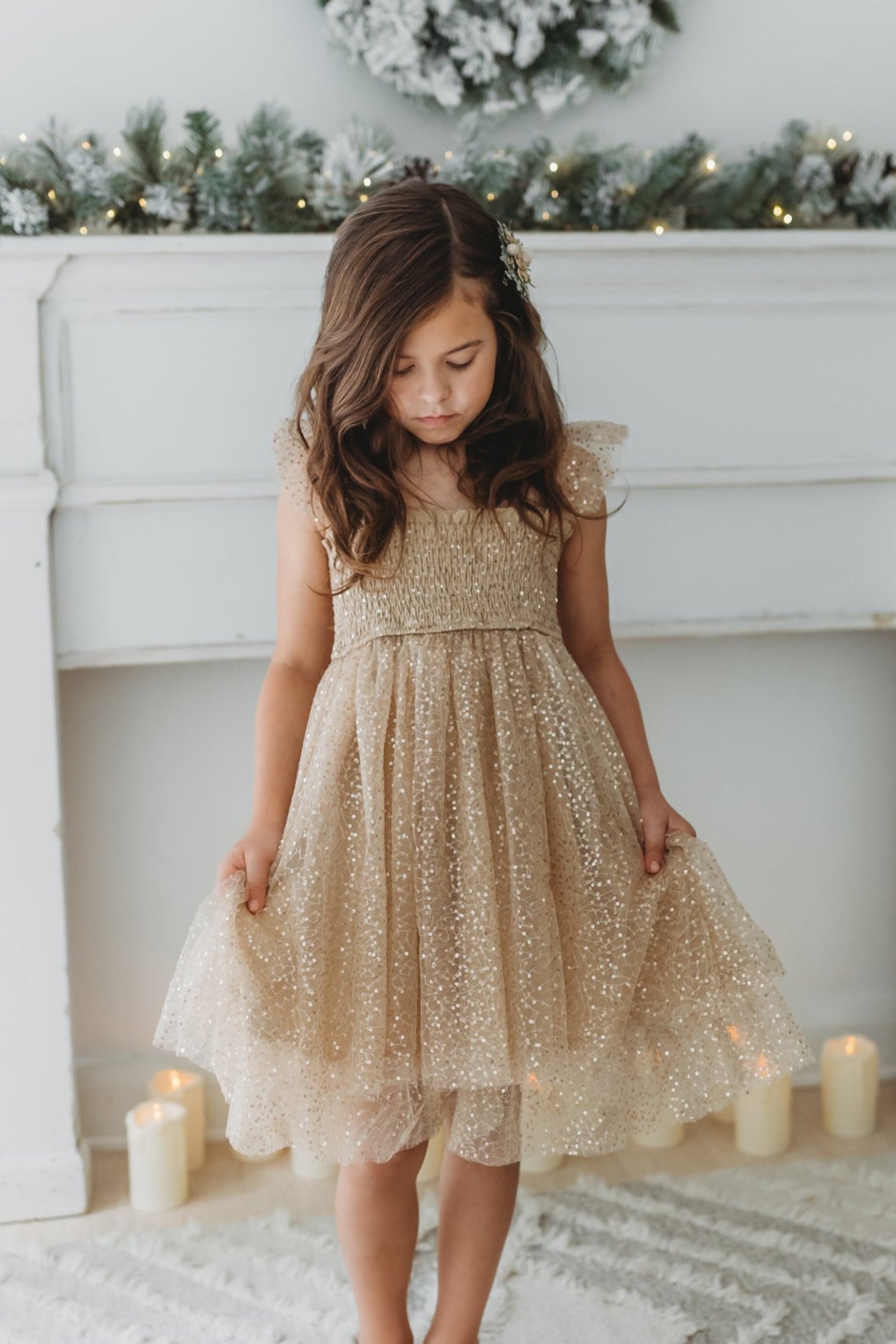 Juliet Tulle Dress (sequin gold) PREORDER