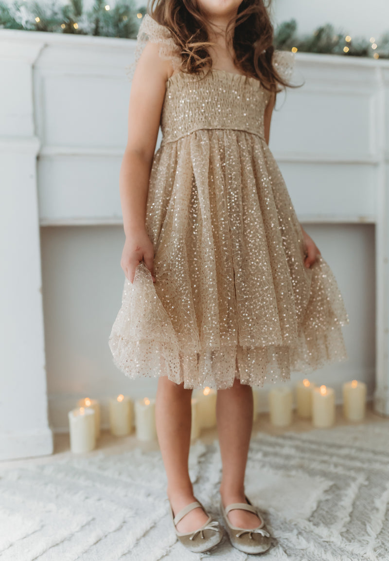 Juliet Tulle Dress (sequin gold) PREORDER