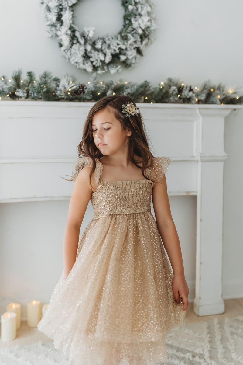 Juliet Tulle Dress (sequin gold)