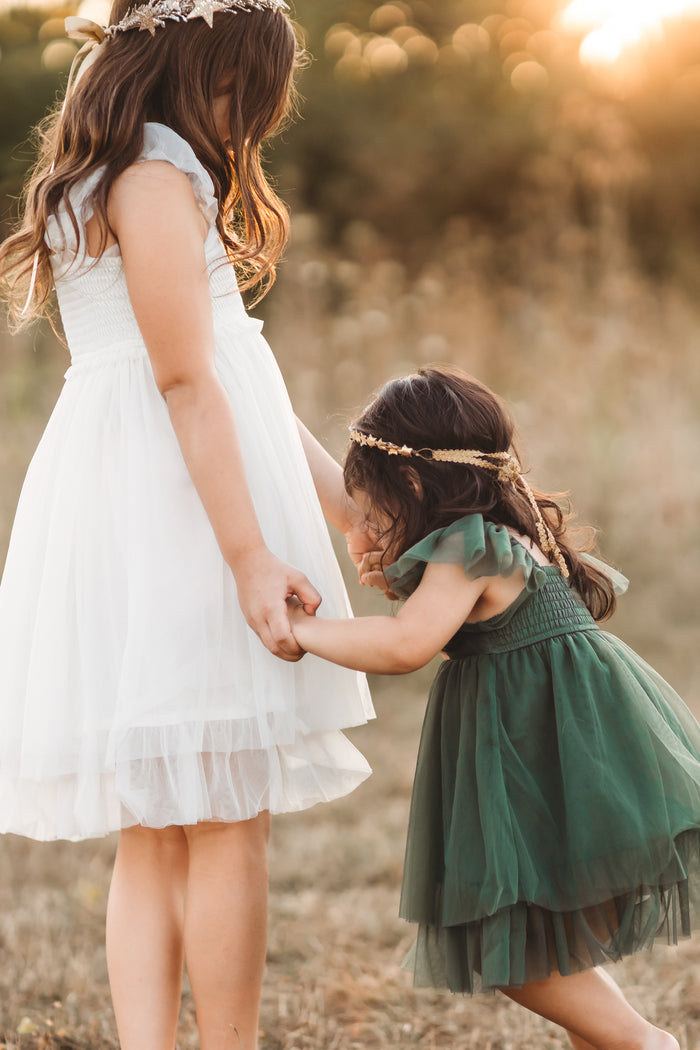 INDIE BLUE Dresses Fawn Dress (forest tulle)