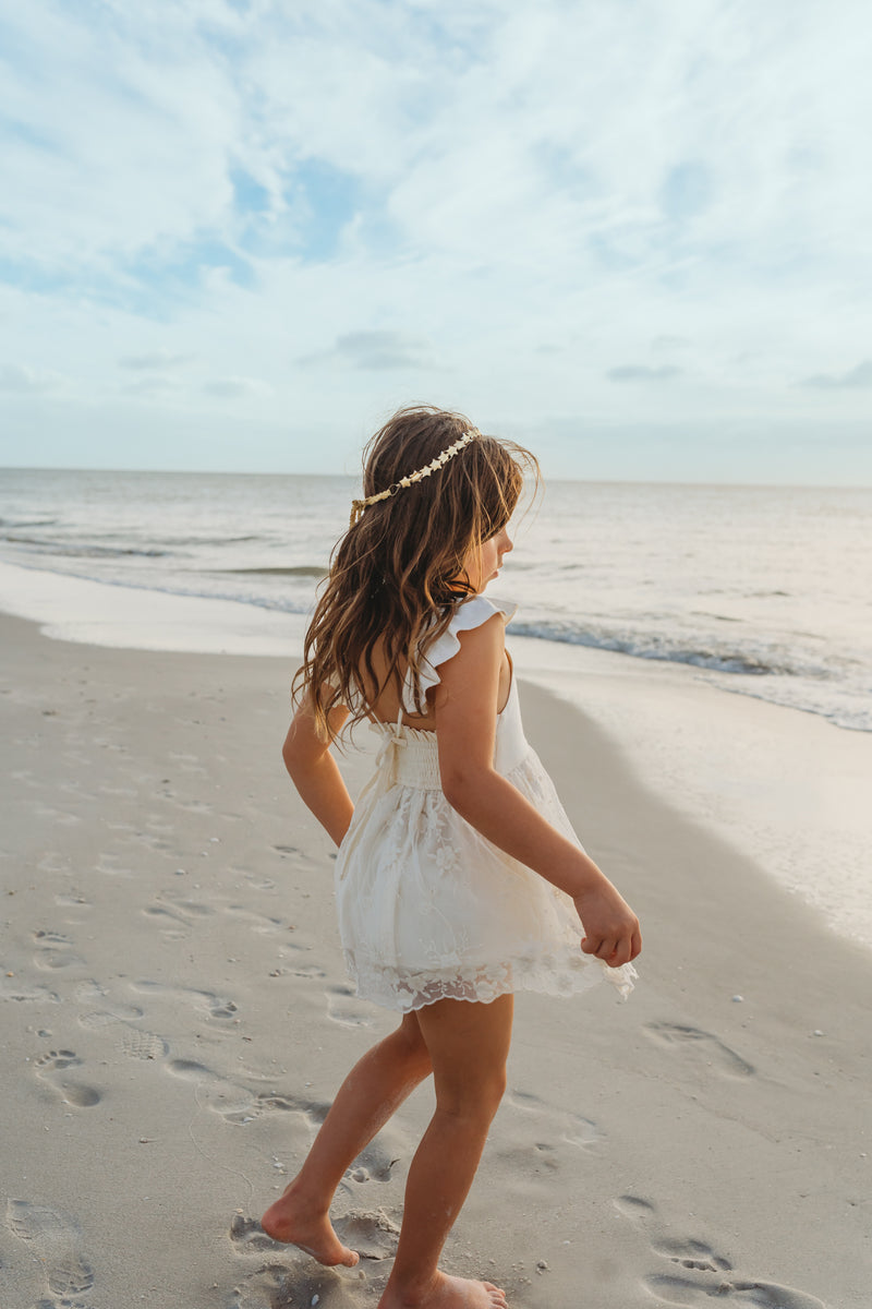 Cora Linen Tunic Set (ivory lace)