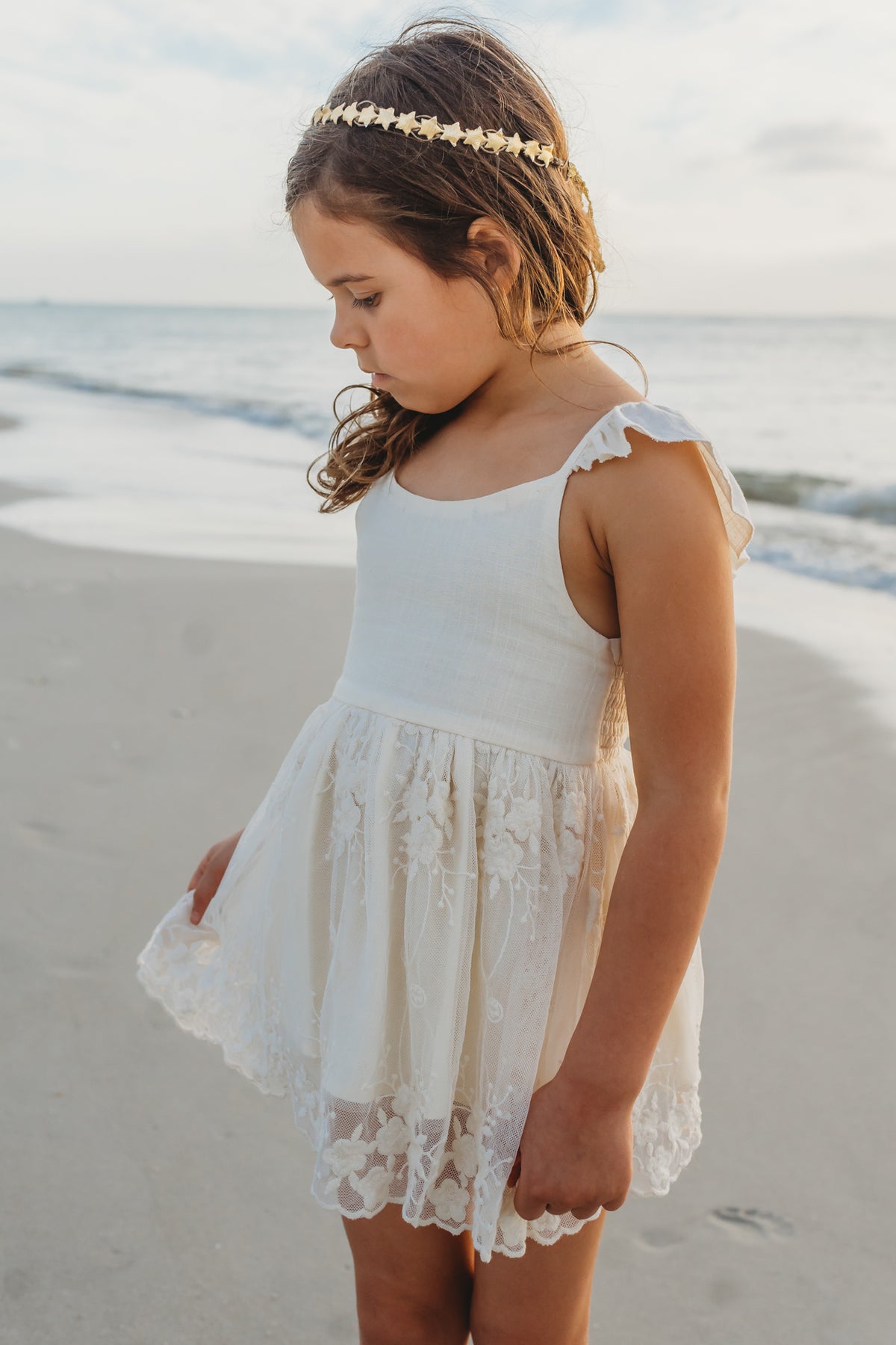 Cora Linen Tunic Set (ivory lace)