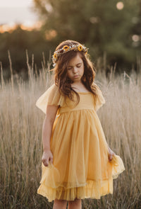 Fawn Dress (saffron tulle) PREORDER