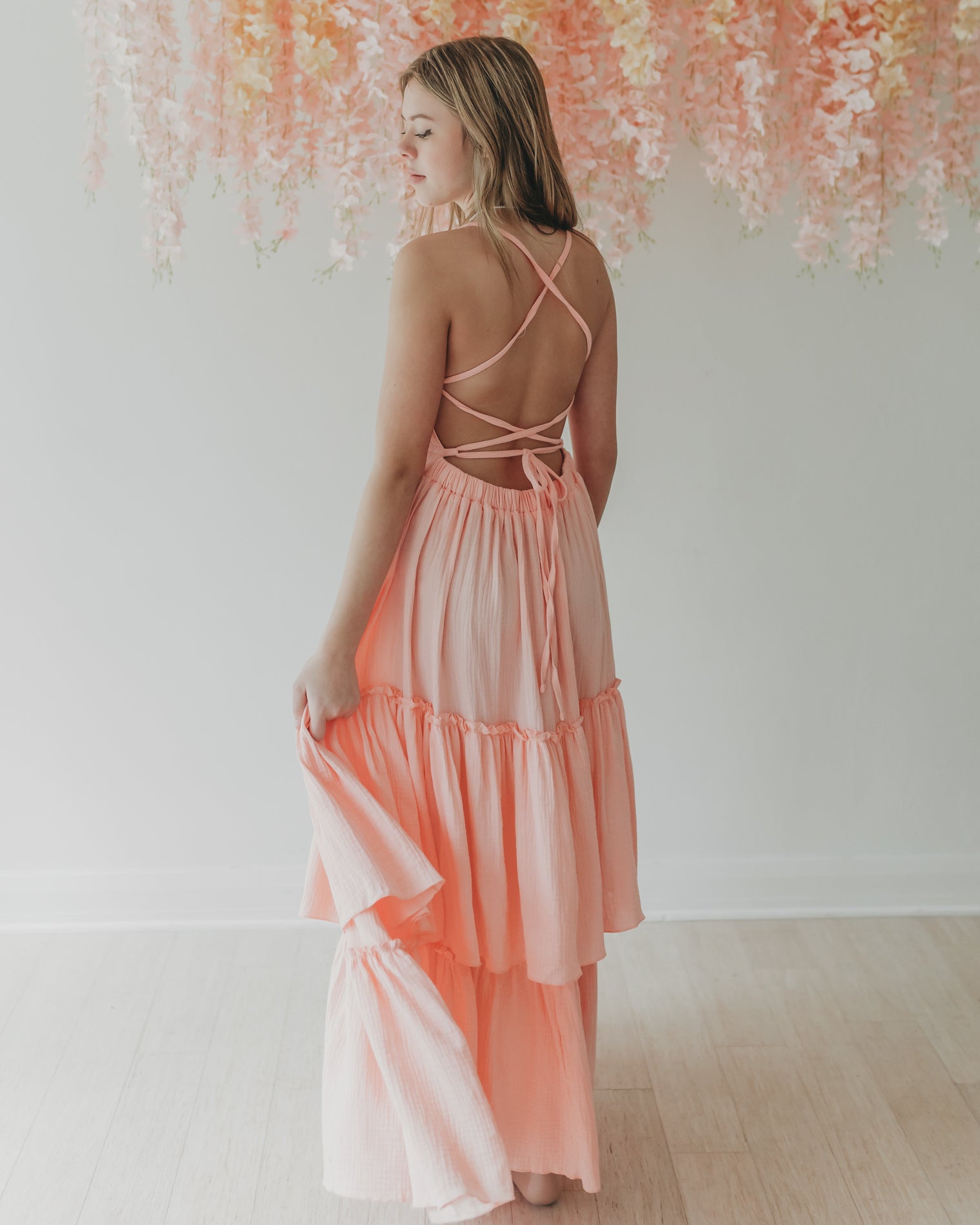 Women's Wendy Dress (vibrant coral muslin) – INDIE BLUE