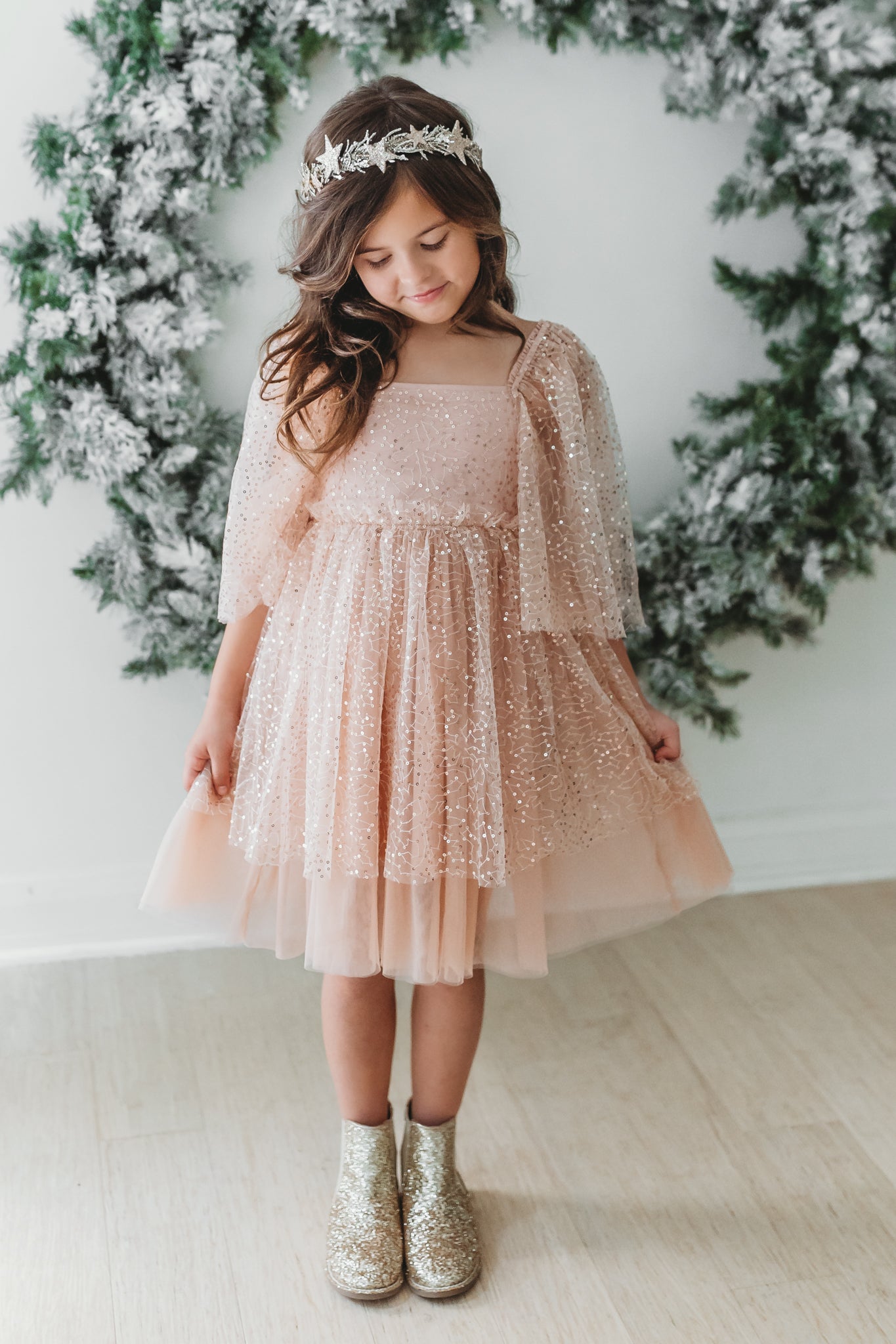 Uma Tulle Dress (sequin pink) – INDIE BLUE