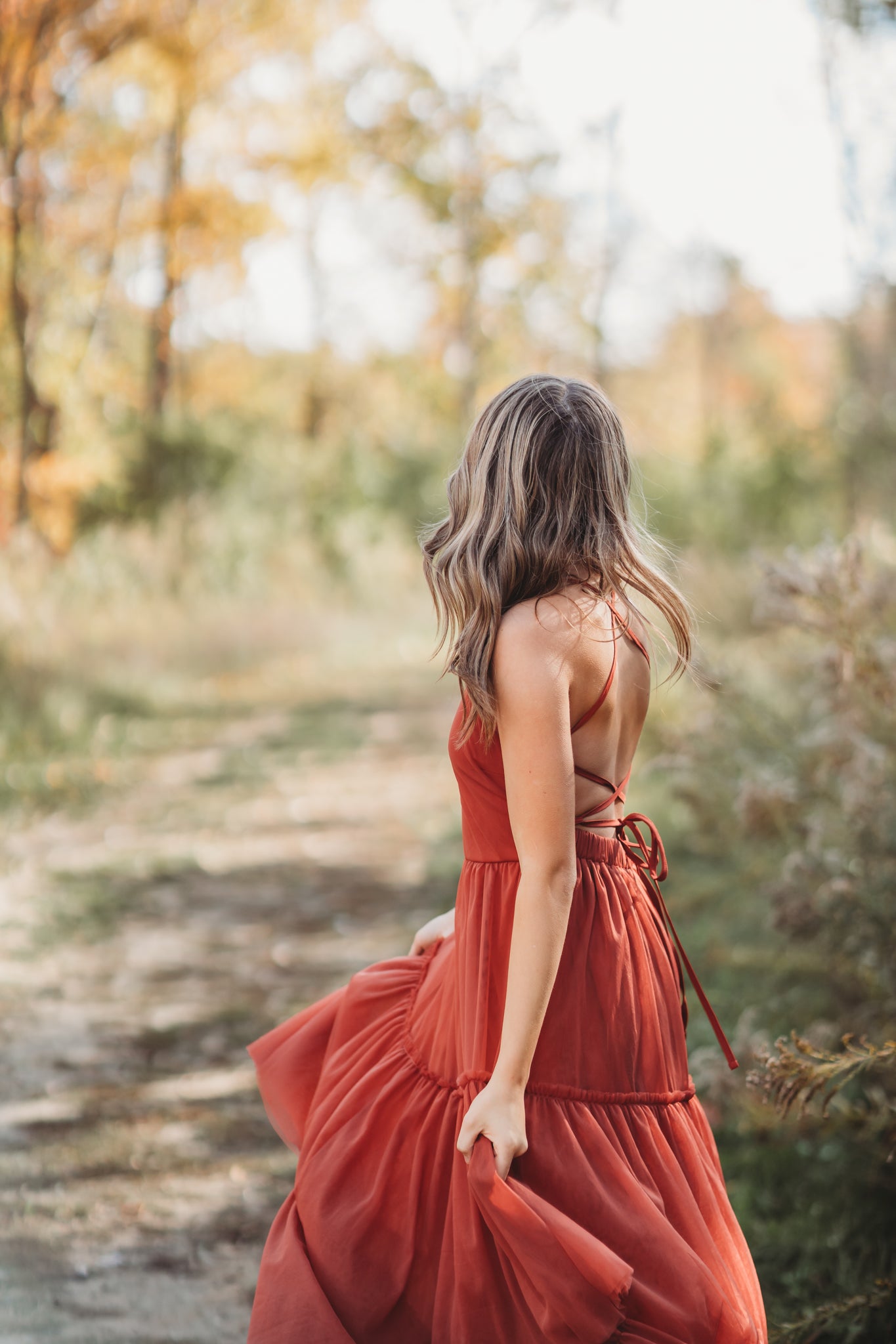 Women's Wendy Dress (venetian red tulle) – INDIE BLUE