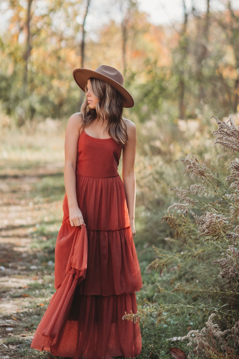 Women's Wendy Dress (venetian red tulle)