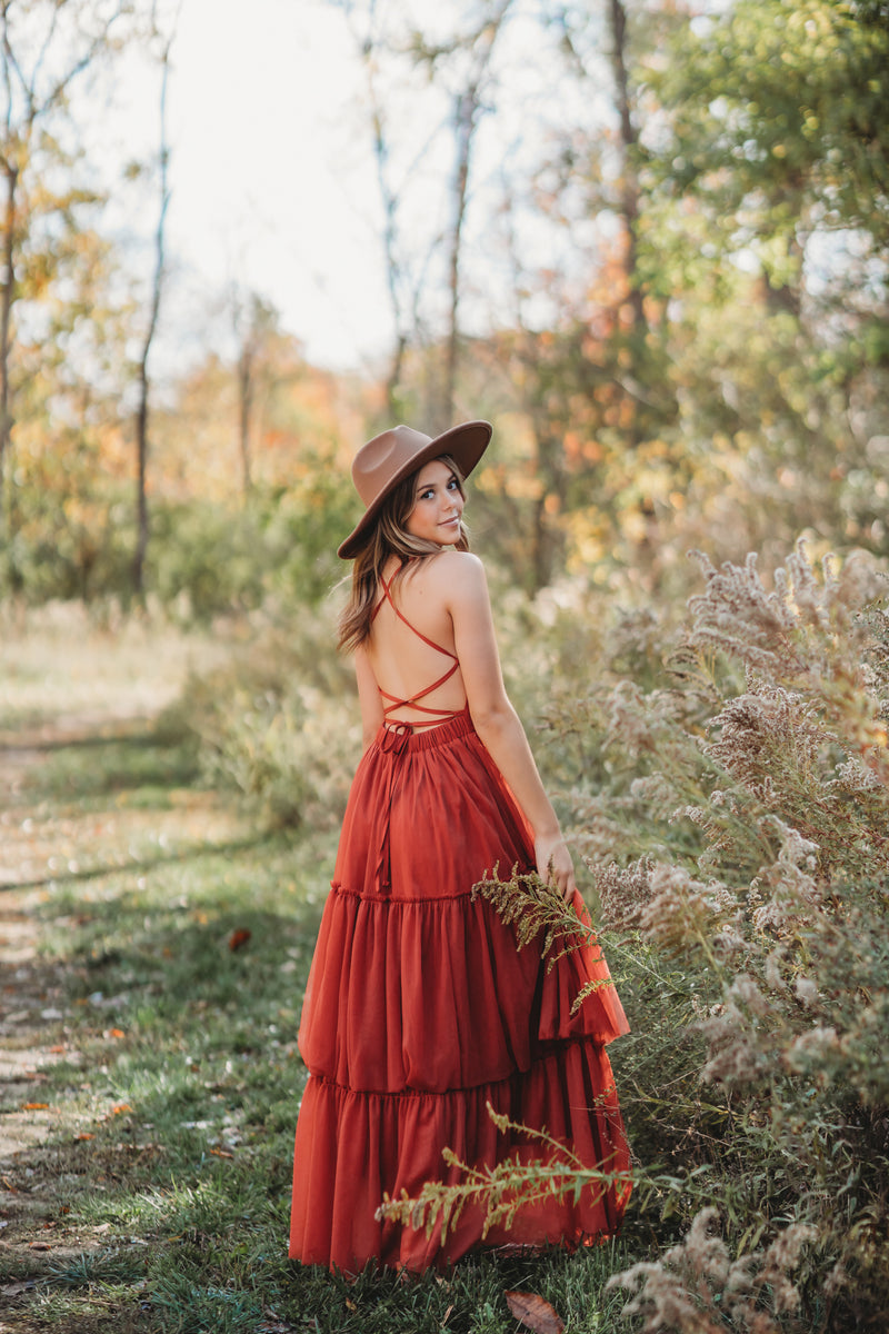 Women's Wendy Dress (venetian red tulle)