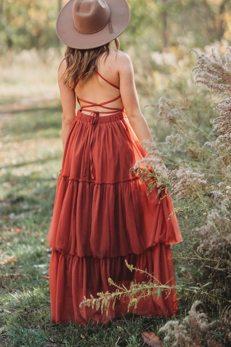 Women's Wendy Dress (venetian red tulle)