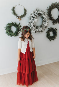 Wendy Dress (venetian red tulle) FINAL SALE