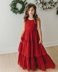 Wendy Dress (venetian red tulle) FINAL SALE