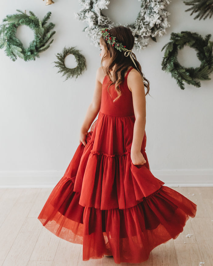 Wendy Tulle Dress (red)