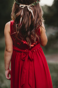 Noelle Chiffon Dress (red)