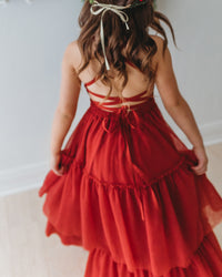 Wendy Dress (venetian red tulle) FINAL SALE