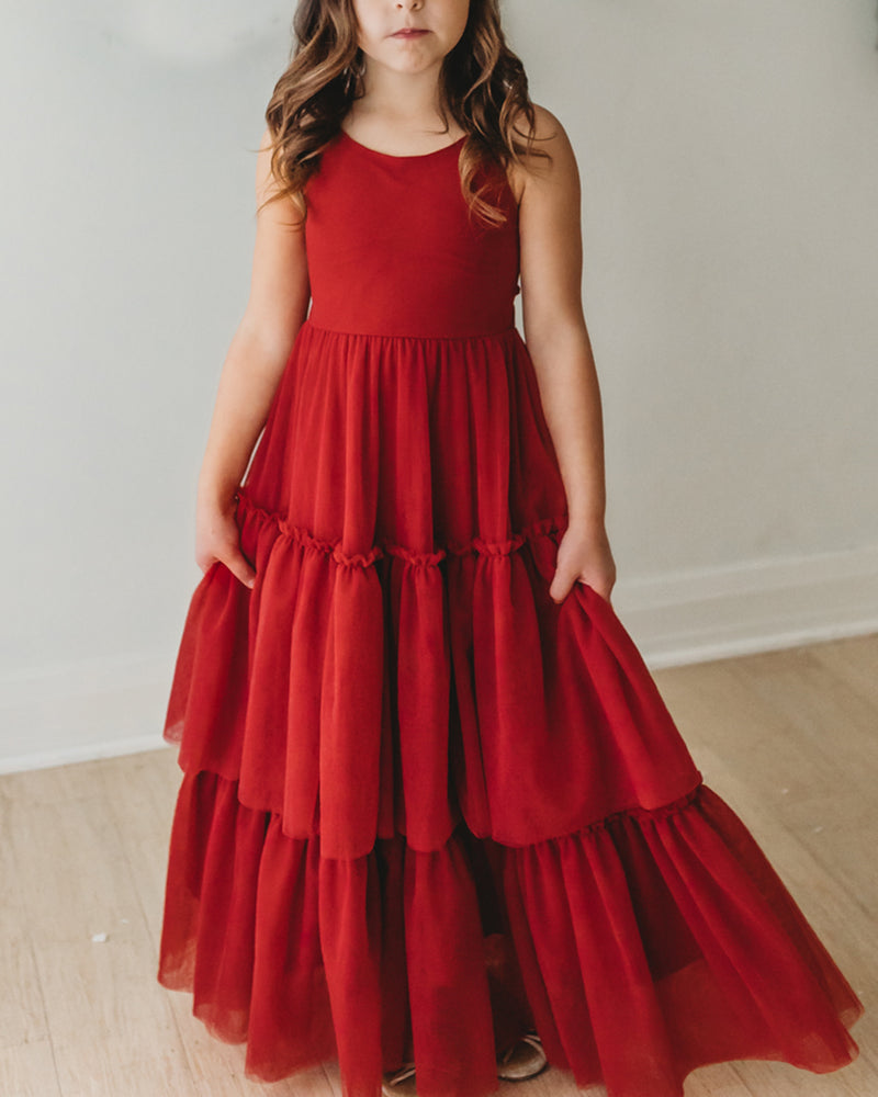 Wendy Tulle Dress (red)