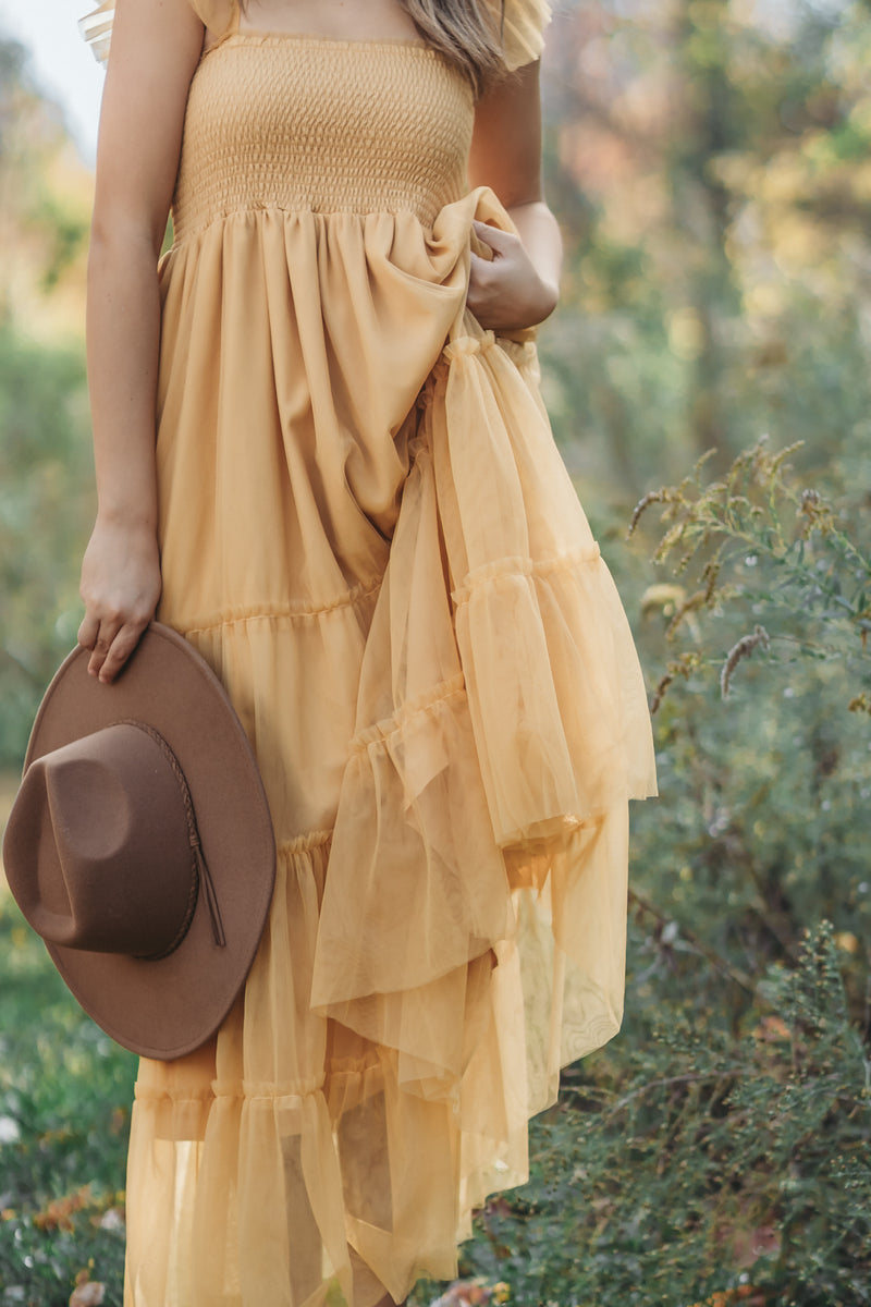 Marabella Dress (saffron tulle)