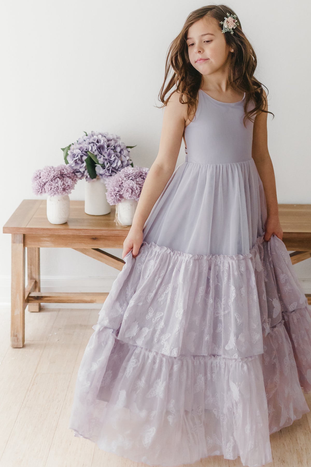 Wendy Dress (lavender butterfly tulle)